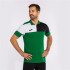 Polo Joma HommeEnfant Manches courtes Crew V / Vert Noir Blanc