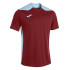 T-shirt Football Joma HommeEnfant de Championship VI Short Sleeve / Bordeaux Light Blue