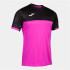 T-shirt Joma Homme Manches courtes Montréal Rose fluo Noir