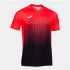 T-shirt Joma Homme Manches courtes Tiger IV Noir Corail Fluoré