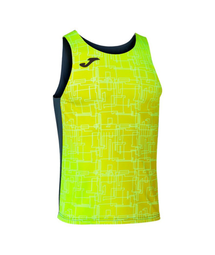 T-shirt Running Elite VIII Marine Yellow Fluorine