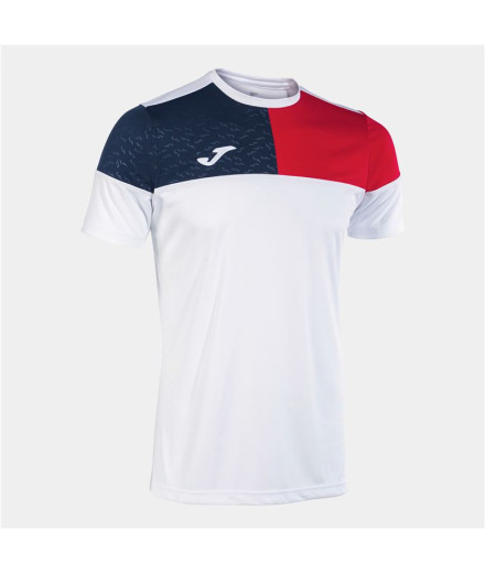 T-shirt Football Joma From Short Sleeve Crew V White Navy...