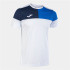 T-shirt Football Joma From Short Sleeve Crew V White Royal Navy