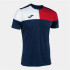 T-shirt Football Joma From Short Sleeve Crew V Navy Red White