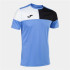 T-shirt Football Joma From Short Sleeve Crew V Blue Black White
