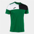 T-shirt Football Joma From Short Sleeve Crew V Green Black White