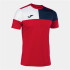T-shirt Football Joma From Short Sleeve Crew V Navy Red White