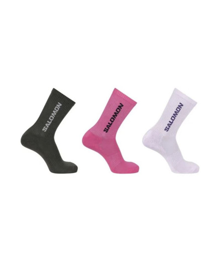Chaussettes Montagne SalomonPack by Everyday Crew 3- Rose