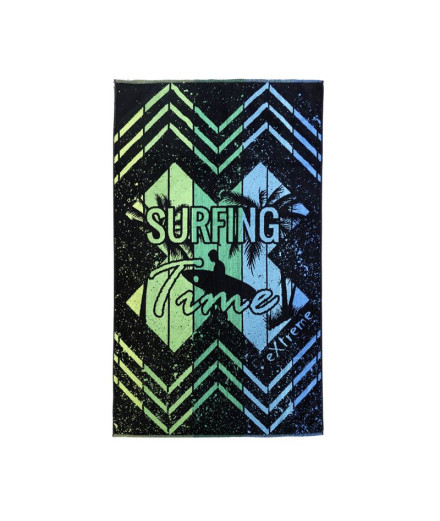 Serviette Secaneta 100X170 Velours Jacquard Surfme Green