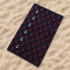 Serviette de Playa y piscine Secaneta Jacquard Terc.Silta Rouge