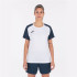T-shirt Football Joma Femme by Academy IV Manches courtes Marine Blanc