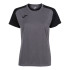 T-shirt Football Joma Femme by Academy IV Manches courtes Gris Mélange Noir