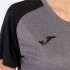 T-shirt Football Joma Femme by Academy IV Manches courtes Gris Mélange Noir