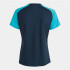 T-shirt Football Joma Femme by Academy IV Manches courtes Turquoise Fluor Turquoise Marine