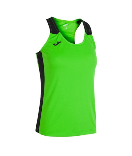 T-shirt Running Joma Femme record II Braces Vert fluo Noir