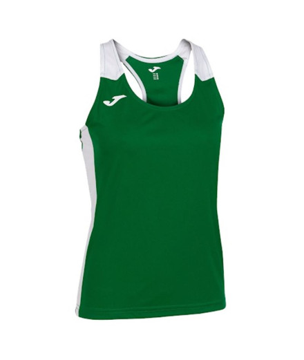 T-shirt Running Joma Femme by Record II Bretelles Vert Blanc