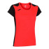 T-shirt Running Joma Femme by Record II Short Sleeve Coral Fluorine Black