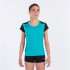 T-shirt Running Joma Femme by Record II Short Sleeve Turquoise Black