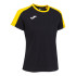 T-shirt Joma Femme Championnat Eco à manches courtes Noir Jaune