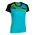 T-shirt Running Joma by Elite X Short Sleeve Turquoise Fluorine Black Fille