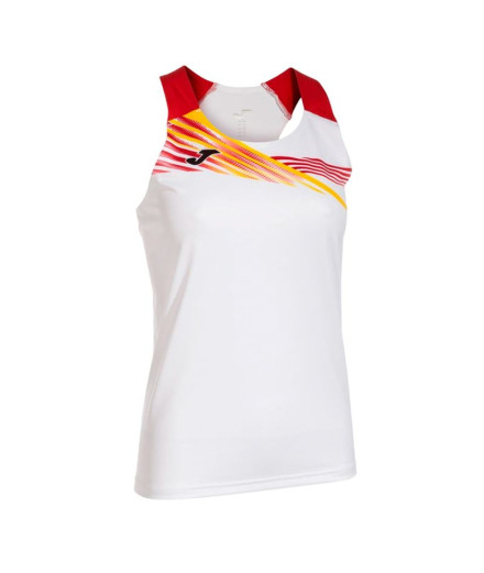 T-shirt Running Joma par Elite X White White Red Braces...