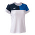 T-shirt Football Joma by Short Sleeve Crew V White Royal Navy Fille