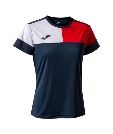 T-shirt Football Joma of Short Sleeve Crew V Navy Red...