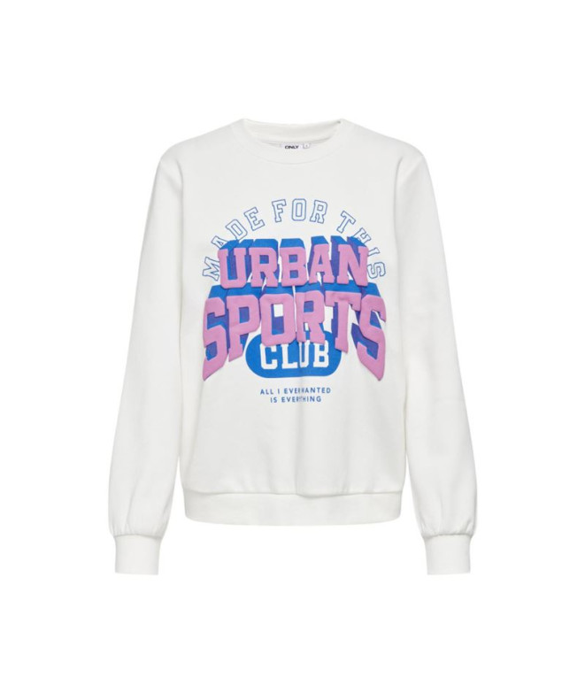 Sweat Only Onlkimmie L/S col rond Cloud Dancer...