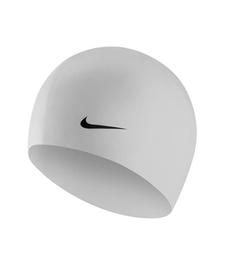 Bonnet Natation Nike de Silicone solide blanc