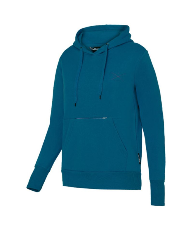 Sweat Joluvi Femme Sweat à capuche imprimé bleu...