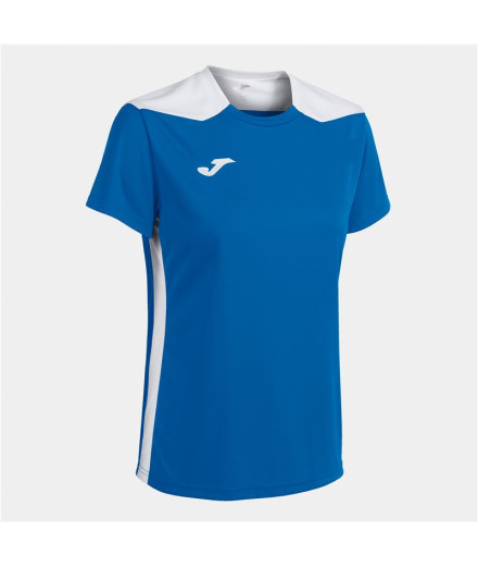 T-shirt Joma Femme Short Sleeve Championship VI Royal White