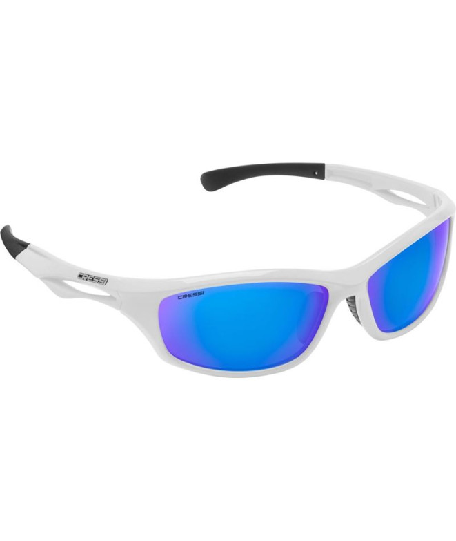Gafa Sniper Blanc-Lentille Miroir Bleu Cressi