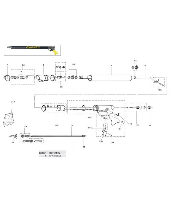 Tapon protecteur Fusil Neum Cressi