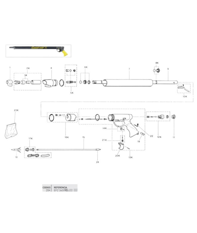 Gâchette Fusil SL-SL/Star Cressi