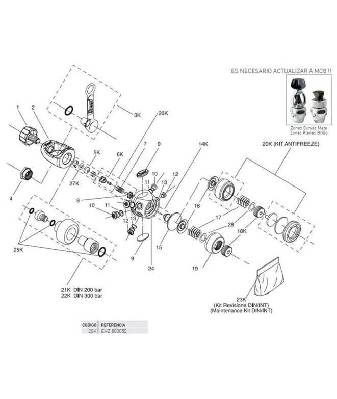 Kit Antigel 1ère Étape Mc7/Mc8 Cressi