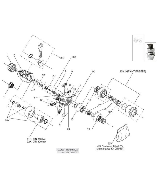 Caméra Compensation 1ère Étape Mc7-Mc8 Cressi