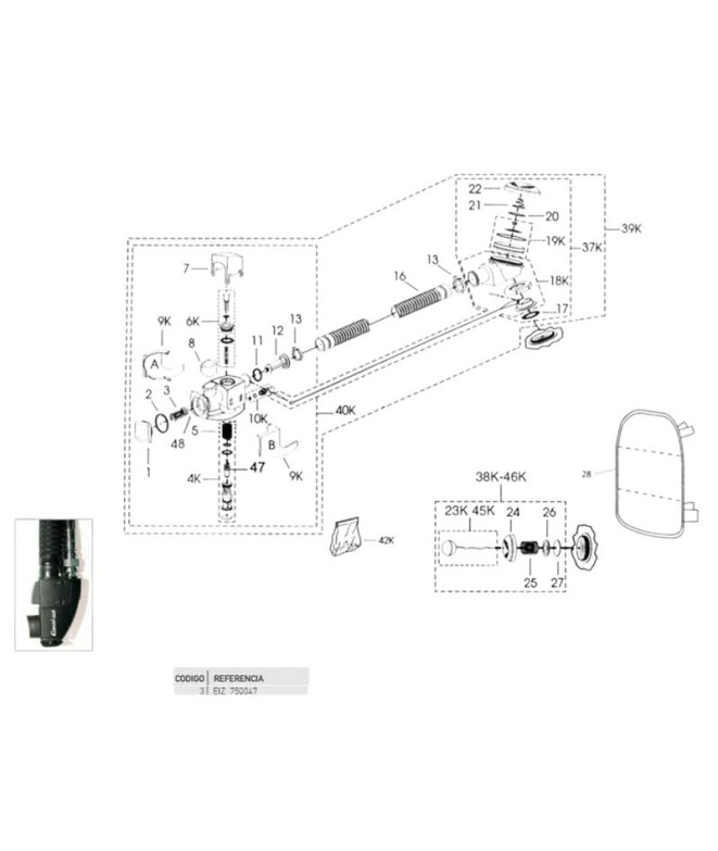 Moulinet à bouton de purge système direct Cressi