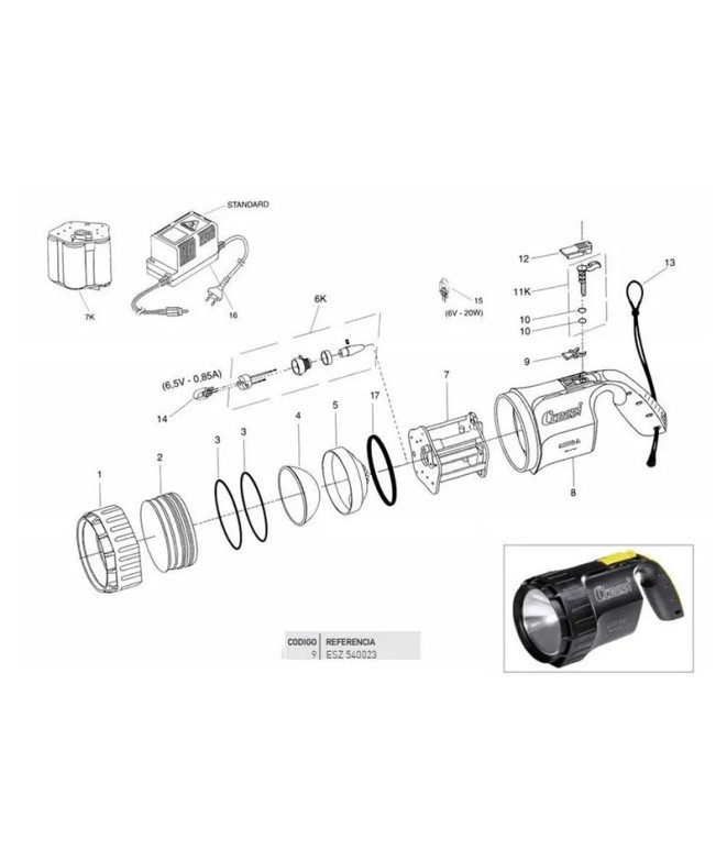 Ancrage Interrupteur Astra Cressi