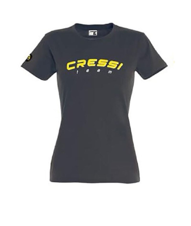 T-shirt Cressi Équipe Femme Marengo-Jaune Cressi