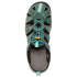 Sandales Montagne de Keen Clearwater Cnx Leather Mineral Blue/Yellow Femme