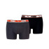 Slip Puma Dual Logo 2P noir / rouge Homme