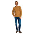 Sweat Homme Lee Plain Crew Marron