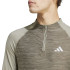 T-shirt Fitness Homme from Gym+ 3 Band 1/4Zip Brown