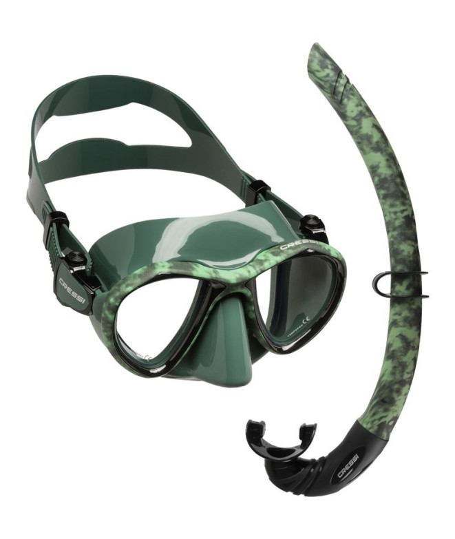 Kit de Plongée Cressi MetisCamouflage Vert Foncé