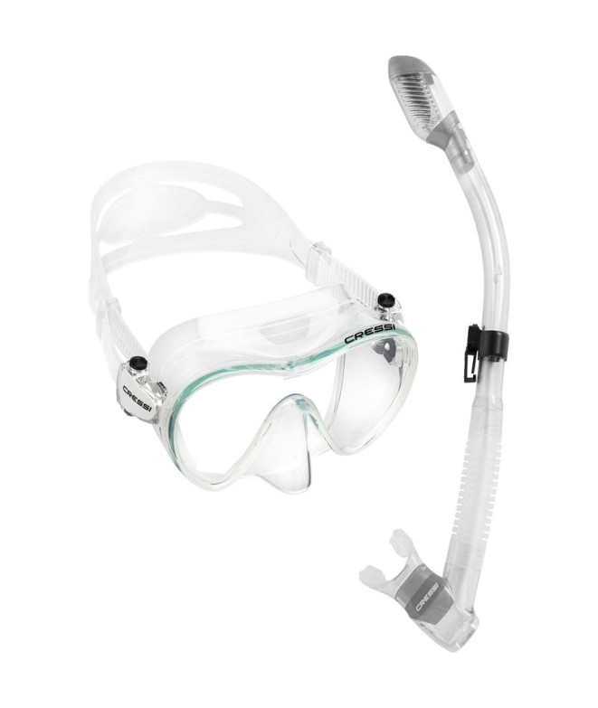 Kit de Plongée Cressi F1 + Dry Unisexe Transparent