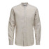 Chemise Only & Sons caidenSolid Lin en Mao Chinchilla Homme