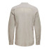 Chemise Only & Sons caidenSolid Lin en Mao Chinchilla Homme