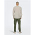 Chemise Only & Sons caidenSolid Lin en Mao Chinchilla Homme