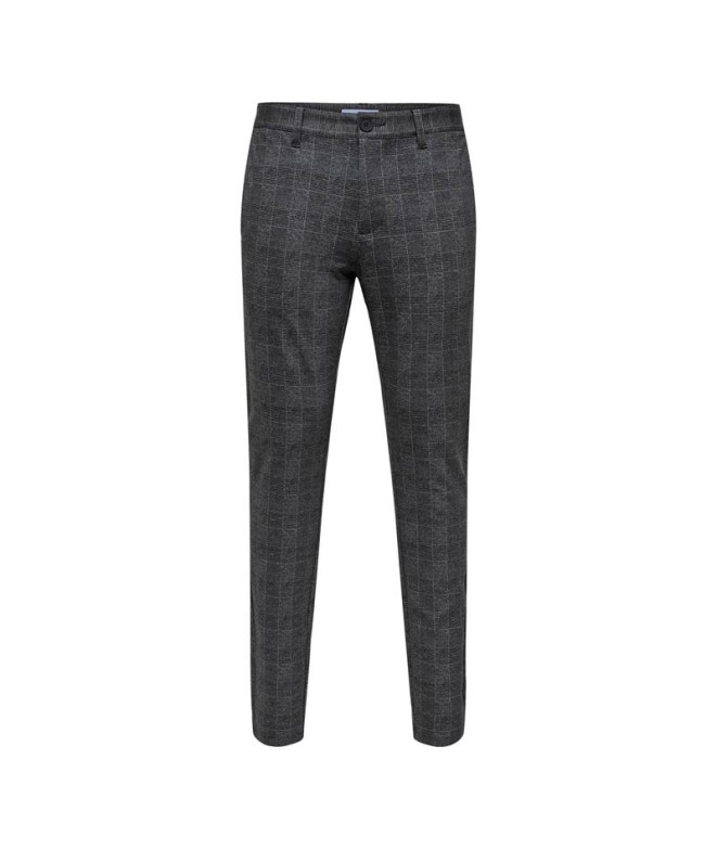 Pantalons Only & Sons marque Slim 9887 Noir Homme