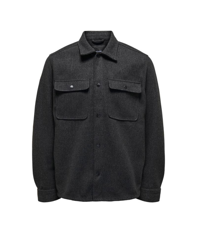 Chemise Only & Sons ash Ovr Woolen Look Pkt...